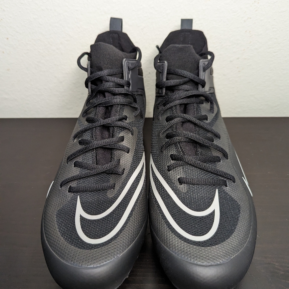 Men's Nike Alpha Huarache 8 Elite Lacrosse Cleats CW4440-011 BLACK - Picture 3 of 8